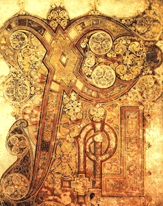 a leaf from the Book of Kells