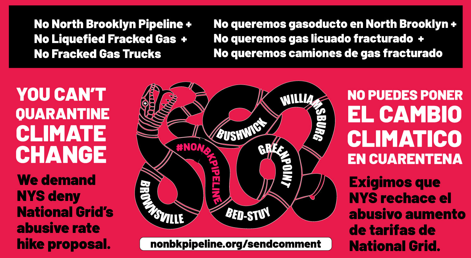 No N Brooklyn Pipeline banner