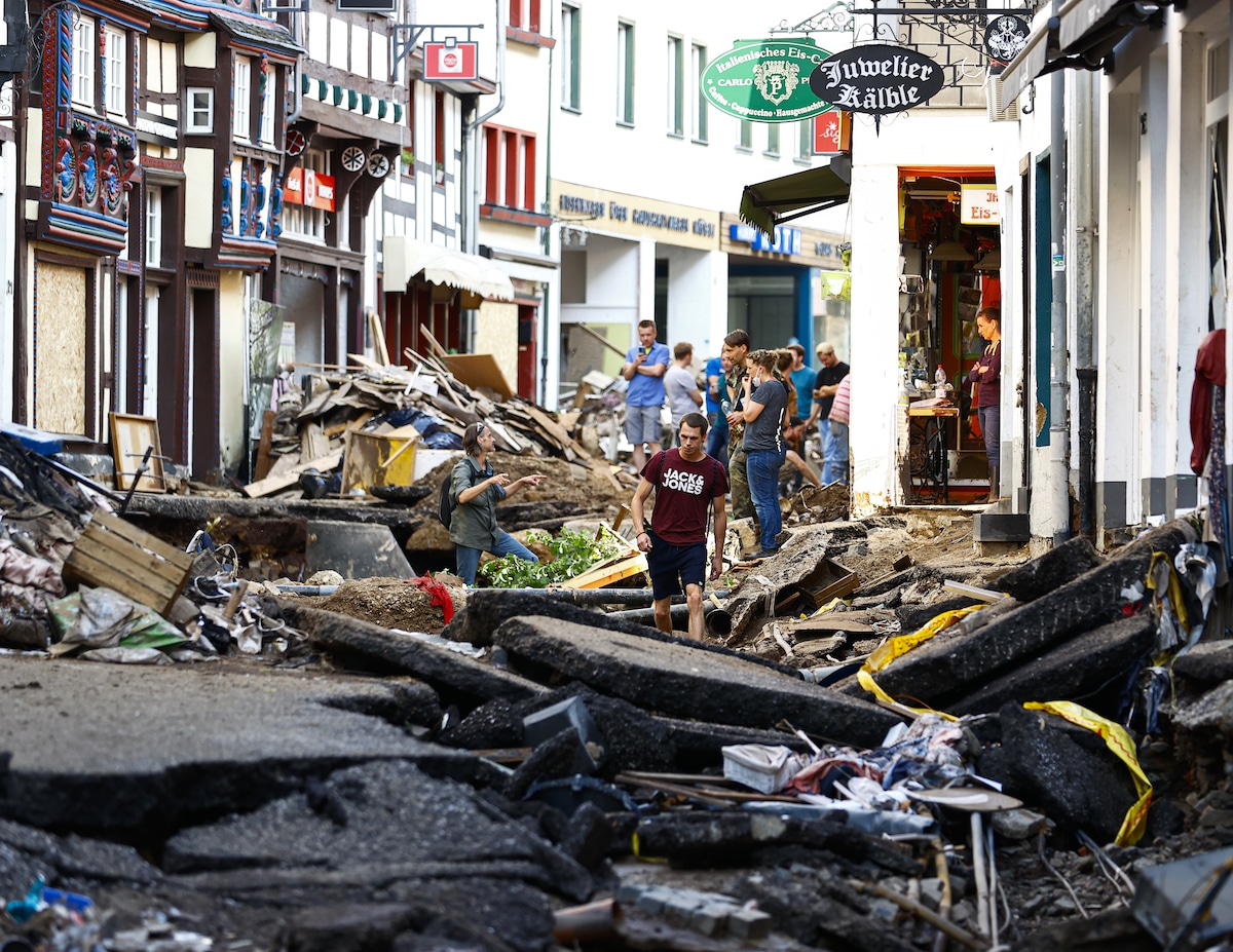 German flood's aftermath