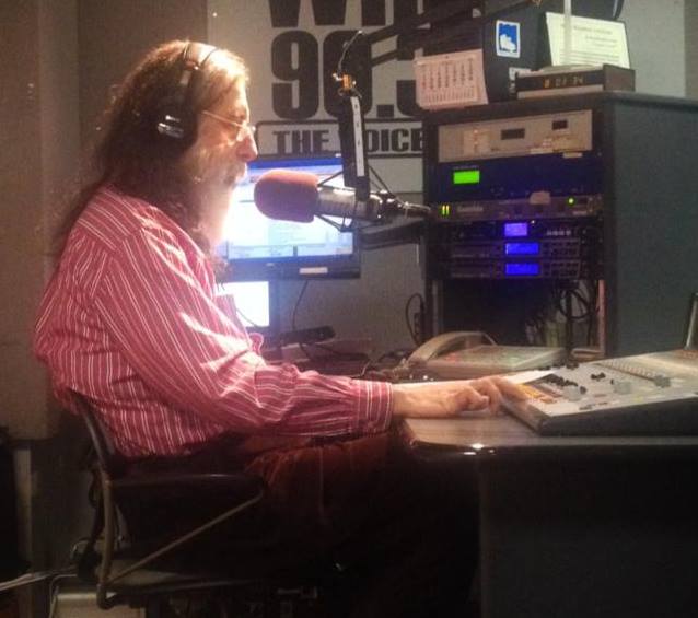 Ken Gale in the WBAI studio at WHCR, Harlem