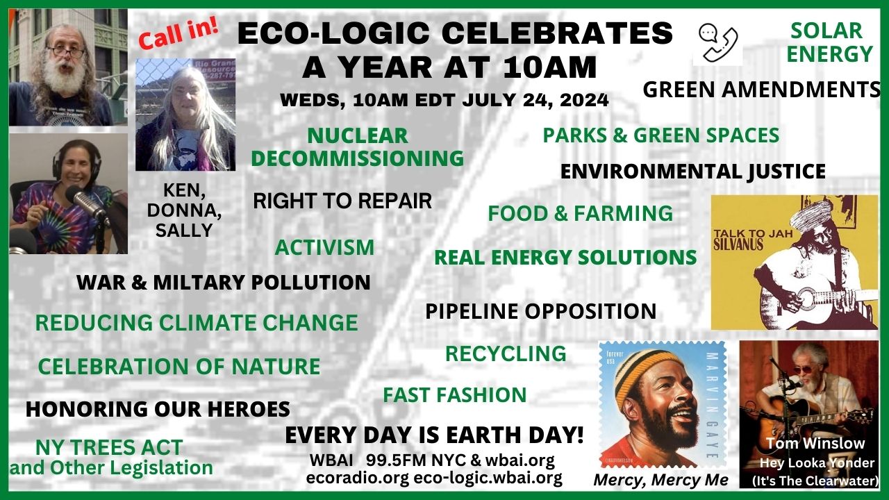 meme Eco-Logic 7-24-24 Celebrates A Year at 10 AM